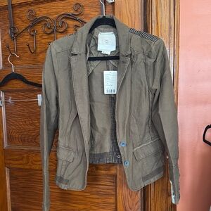 Anthropologie Casual Olive Women's Blazer Jacket